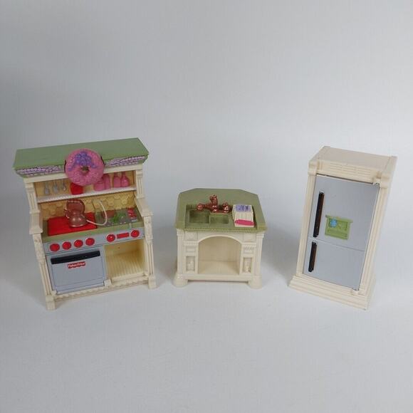 Fisher Price Loving Family Dolls House Kitchen Set‎ 2008 - Picture 1 of 8